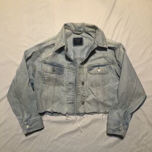 VTG Abercrombie & Fitch Size Small Women’s Denim Jacket Distressed Blue